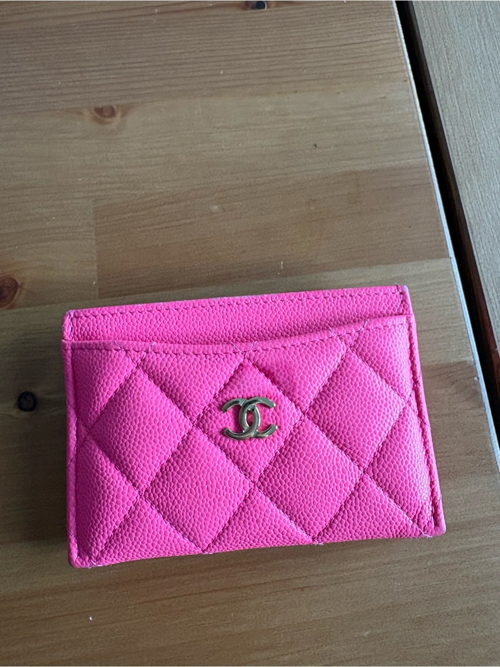Chanel Pink Quilted Card Holder